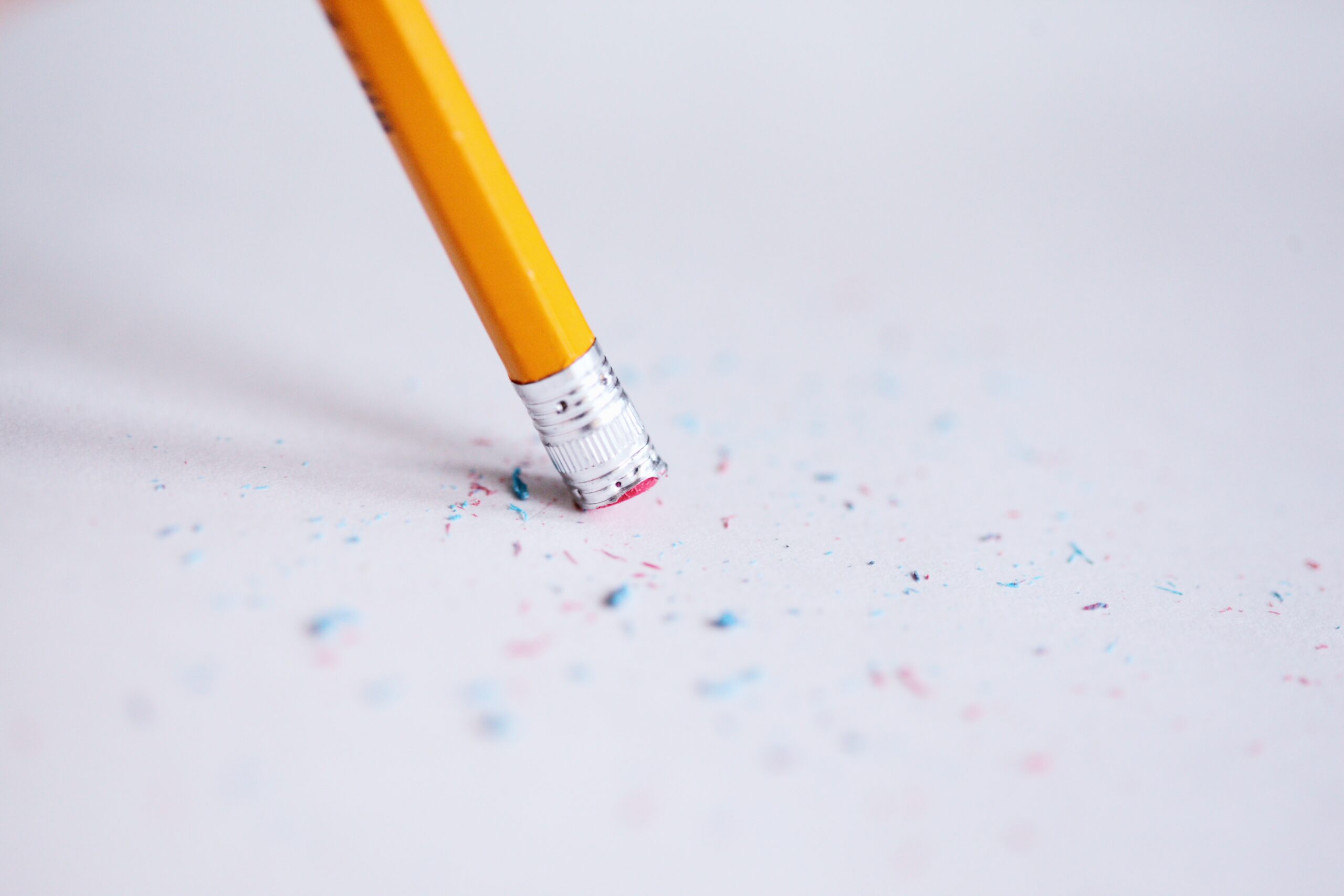 pencil eraser - common mistakes after divorce